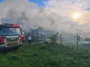 Incendiu la o fermă de porci din Milișăuți